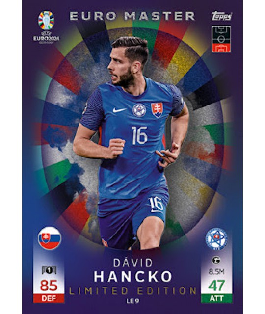 Topps Match Attax UEFA EURO 2024 Euro Master Limited Edition Dávid Hancko (Slovakia)